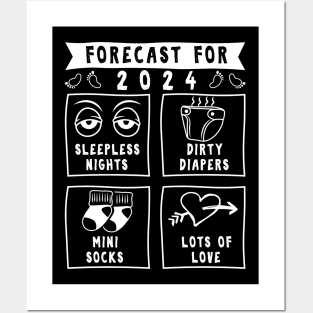 FORECAST FOR 2024 FUNNY GIFT FOR NEW MOTHER & FATHER Posters and Art